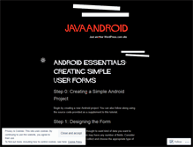 Tablet Screenshot of javaandroid4u.wordpress.com