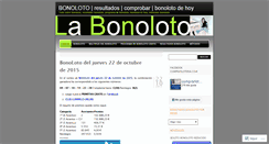 Desktop Screenshot of bonoloto.wordpress.com