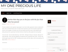 Tablet Screenshot of myonepreciouslife.wordpress.com