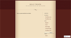 Desktop Screenshot of billytriste.wordpress.com