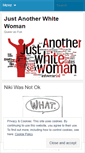 Mobile Screenshot of justanotherwhitewoman.wordpress.com