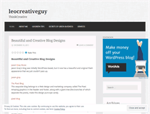 Tablet Screenshot of leocreativeguy.wordpress.com