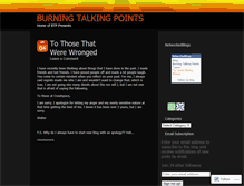 Tablet Screenshot of burningtalkingpoints.wordpress.com