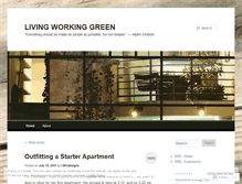 Tablet Screenshot of livingworkinggreen.wordpress.com