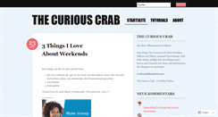Desktop Screenshot of curiouscrab.wordpress.com