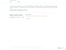 Tablet Screenshot of greenworldwidebusiness.wordpress.com