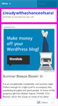 Mobile Screenshot of cloudywithachanceofsarai.wordpress.com