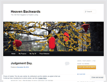 Tablet Screenshot of heavenbackwards.wordpress.com