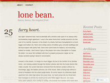 Tablet Screenshot of lonebean.wordpress.com