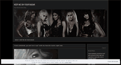 Desktop Screenshot of keepmeonyourradar.wordpress.com