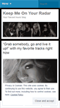 Mobile Screenshot of keepmeonyourradar.wordpress.com