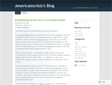 Tablet Screenshot of americaincrisis.wordpress.com