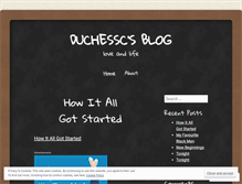 Tablet Screenshot of duchessc.wordpress.com