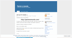 Desktop Screenshot of paremomundo.wordpress.com