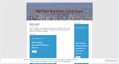 Desktop Screenshot of marjiesbrazilianadventure.wordpress.com