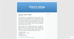 Desktop Screenshot of cilantroallergy.wordpress.com