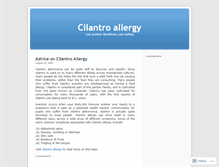 Tablet Screenshot of cilantroallergy.wordpress.com