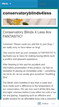 Mobile Screenshot of conservatoryblinds4less.wordpress.com