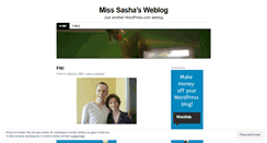 Desktop Screenshot of misssasha.wordpress.com