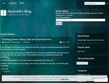 Tablet Screenshot of alcotsirk.wordpress.com