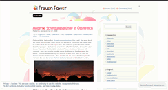 Desktop Screenshot of frauenpower.wordpress.com