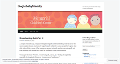 Desktop Screenshot of blogtobabyfriendly.wordpress.com