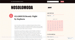 Desktop Screenshot of nosolomoda.wordpress.com