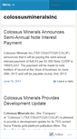 Mobile Screenshot of colossusmineralsinc.wordpress.com