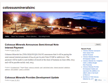 Tablet Screenshot of colossusmineralsinc.wordpress.com