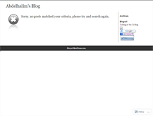 Tablet Screenshot of abdelhalim.wordpress.com