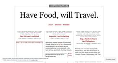 Desktop Screenshot of havefoodwilltravel.wordpress.com