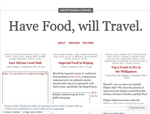 Tablet Screenshot of havefoodwilltravel.wordpress.com