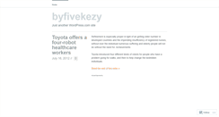 Desktop Screenshot of byfivekezy.wordpress.com