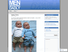 Tablet Screenshot of menbehavingdadly.wordpress.com