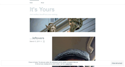Desktop Screenshot of itsyours11.wordpress.com