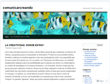 Tablet Screenshot of comunicarcreando.wordpress.com