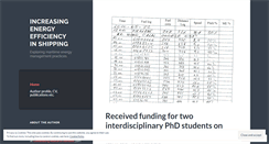 Desktop Screenshot of energyefficientshipping.wordpress.com