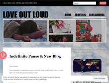 Tablet Screenshot of l0ve0utl0ud.wordpress.com