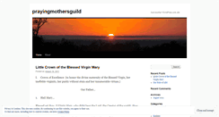 Desktop Screenshot of prayingmothersguild.wordpress.com