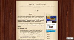 Desktop Screenshot of americancommons.wordpress.com
