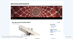 Desktop Screenshot of discoveryandresearch.wordpress.com