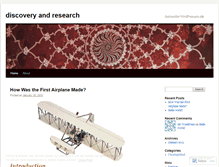 Tablet Screenshot of discoveryandresearch.wordpress.com
