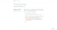 Desktop Screenshot of 2ndcourse.wordpress.com