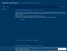 Tablet Screenshot of gregoriangroup.wordpress.com