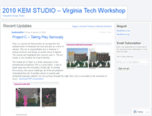 Tablet Screenshot of 2010workshop.wordpress.com