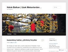 Tablet Screenshot of halukbalkan.wordpress.com