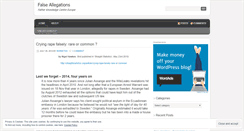 Desktop Screenshot of falseallegations.wordpress.com