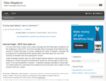 Tablet Screenshot of falseallegations.wordpress.com