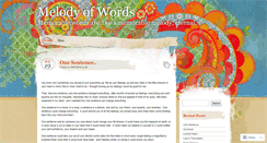 Desktop Screenshot of amelodyofwords.wordpress.com