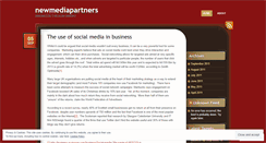 Desktop Screenshot of newmediapartners.wordpress.com